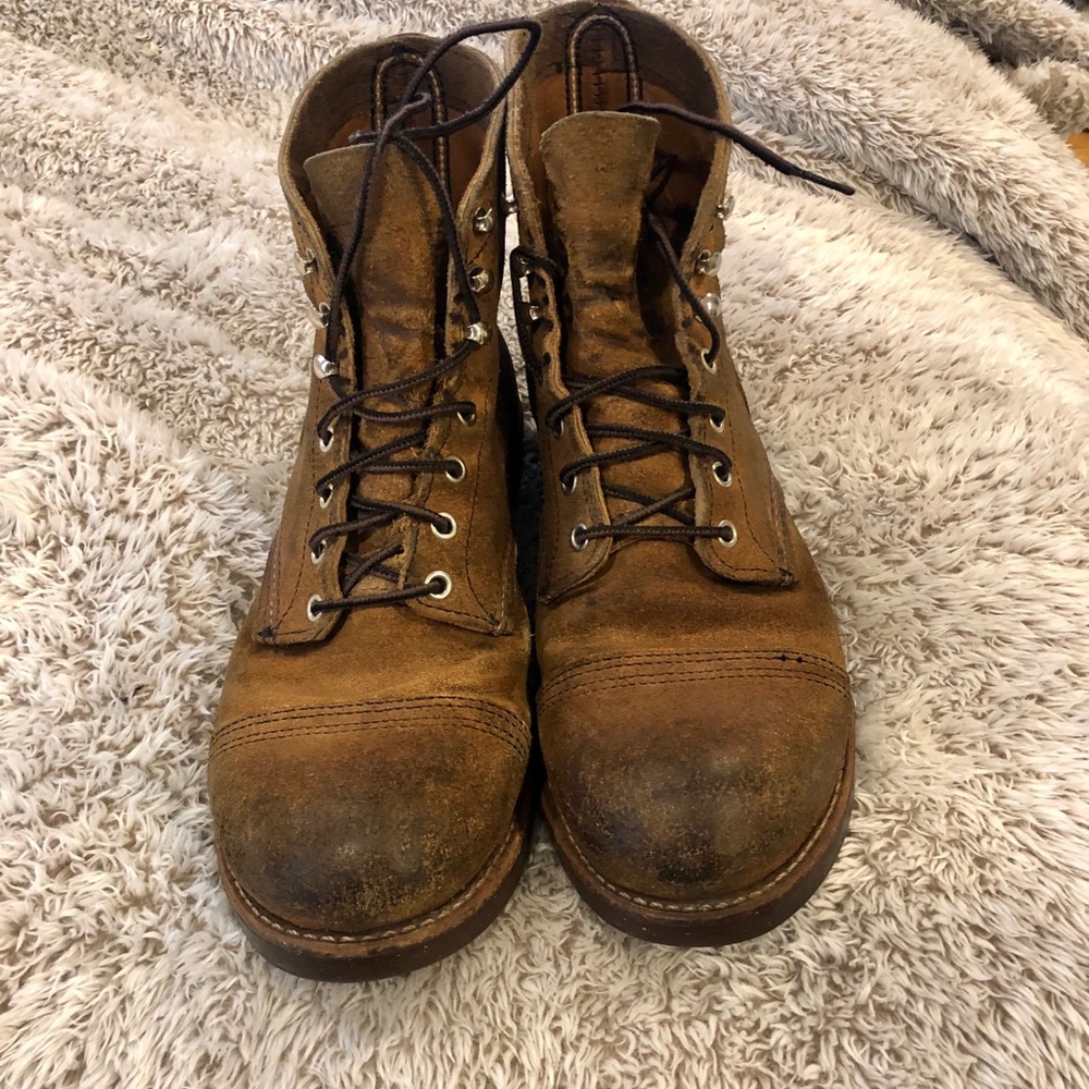 Red Wing Iron Ranger Size 10D Roughout Leather